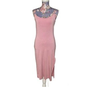 Elegant Pink Spaghetti Strap‎ Dress